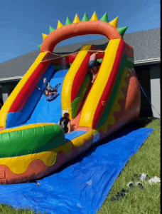 Bounce house rental in Lake County Florida backyard birthday party