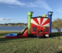 Ninja Warrior Bounce House and Slide Combo (Wet or Dry)